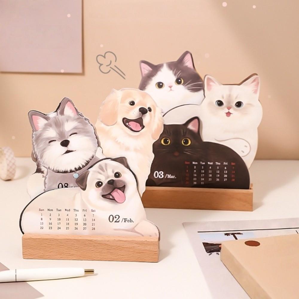 Time Planner Puppy Series 2026 Calendar Schedule Dog Cat Desktop Decoration  New Year Gifts