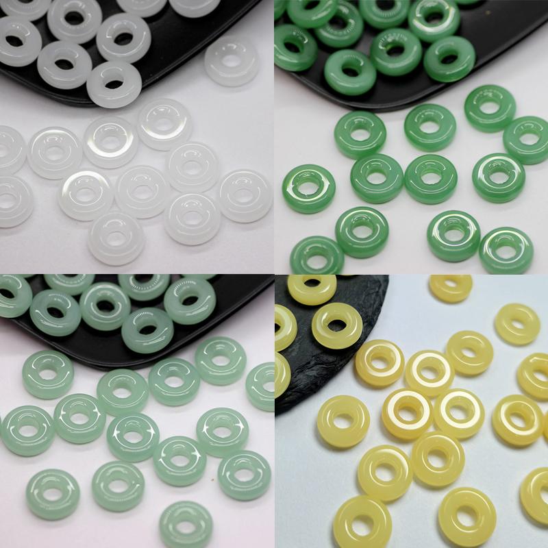 Около 12 мм ювелирных изделий из стекла, аксессуары в древнем стиле, 50 шт., имитация нефрита, цветные браслеты с пряжкой мира, серьги, бусины с большими отверстиями, аксессуары