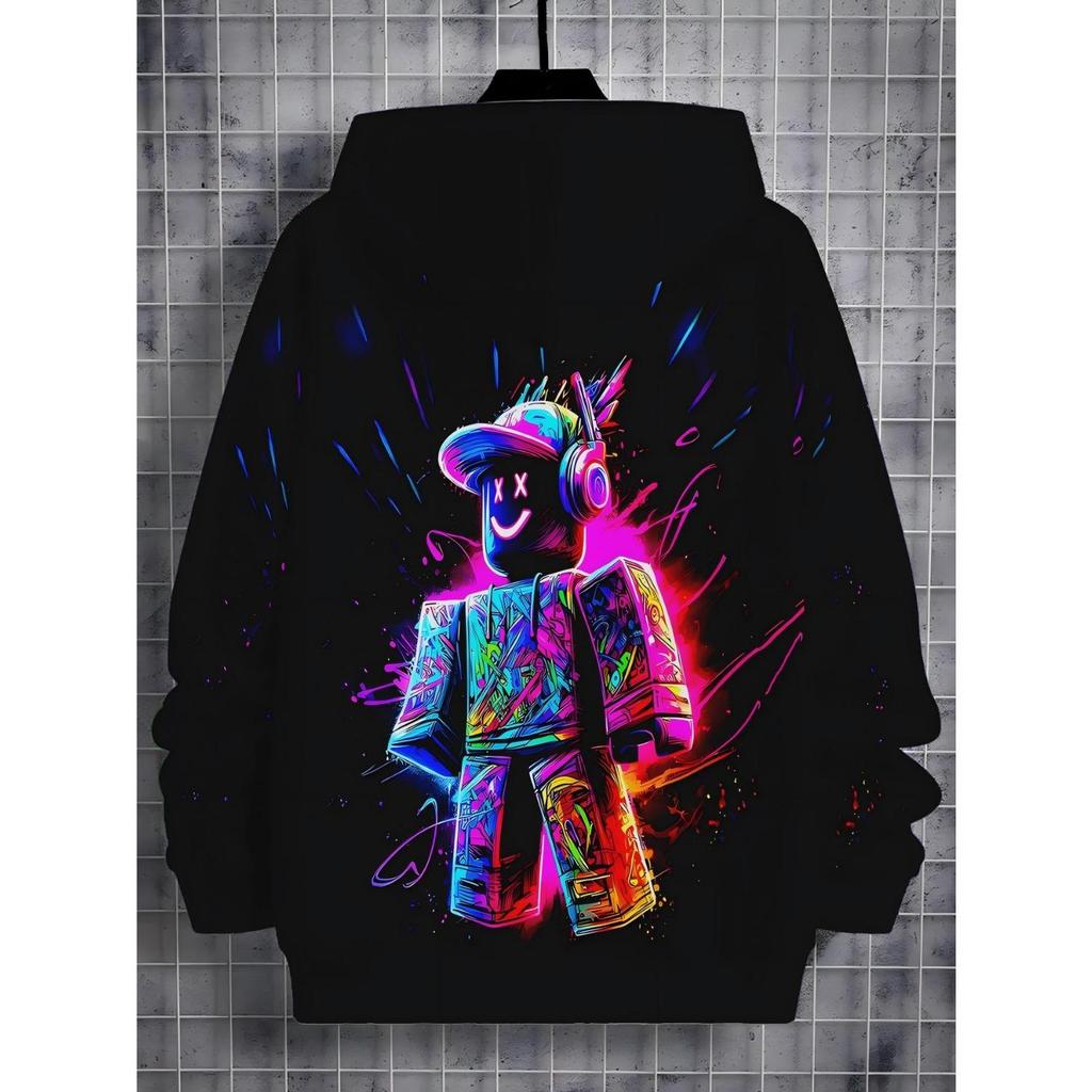 Осень/Зима Толстовка для мальчиков с 3D-принтом аниме Модная повседневная верхняя одежда Толстовка Худи Худи Худи Куртка