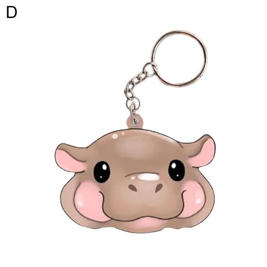 Брелок в виде бегемота, брелок в виде бегемота для любителей бегемотов, акриловая подвеска для школьной сумки на плечо