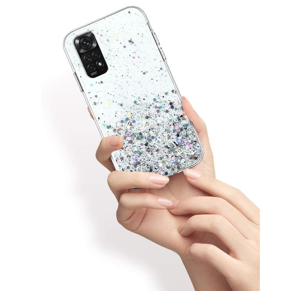 Case for Xiaomi Redmi Note 11/11S, Glittery, transparent