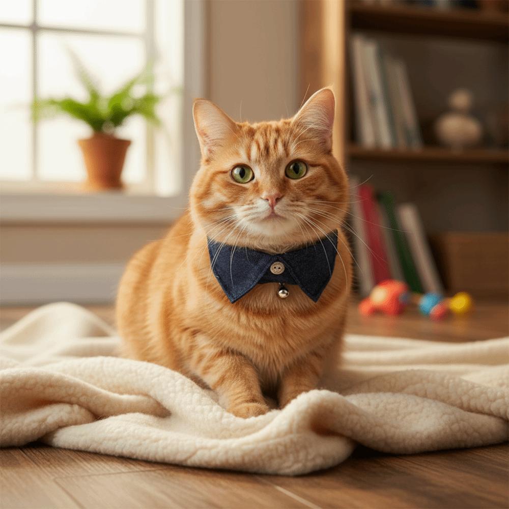 Adjustable Cat Dress Collar Soft Comfortable Pet Tie Skin Friendly Puppy Choker  Daily Wear