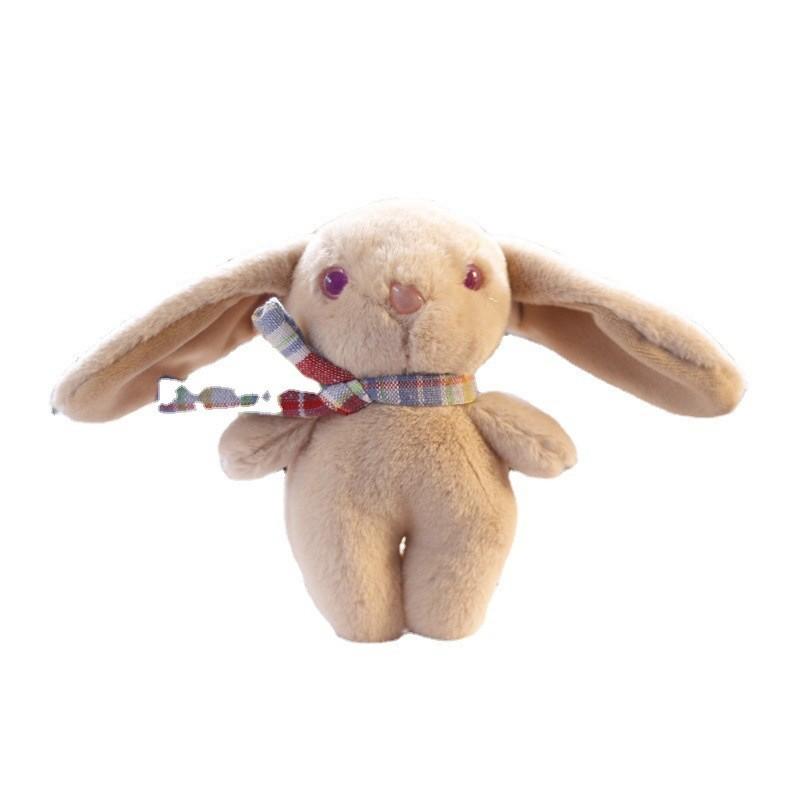 Adorable Plush Bunny Keychain Mini Stuffed Toy Cute Rabbit Bag Charm Pp Cotton
