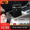 Sticker Tesla 500ml Stainless Steel Coffee Tumbler Thermos Cup Portable Travel Thermal Mug For Tesla Roadster Model 3 Model