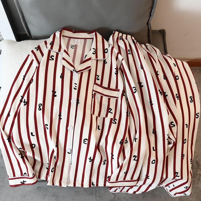 Женский пижамный комплект с рисунком медведя из мультфильма, осенняя пижама для женщин в стиле Харадзюку, повседневная домашняя одежда, одежда для сна