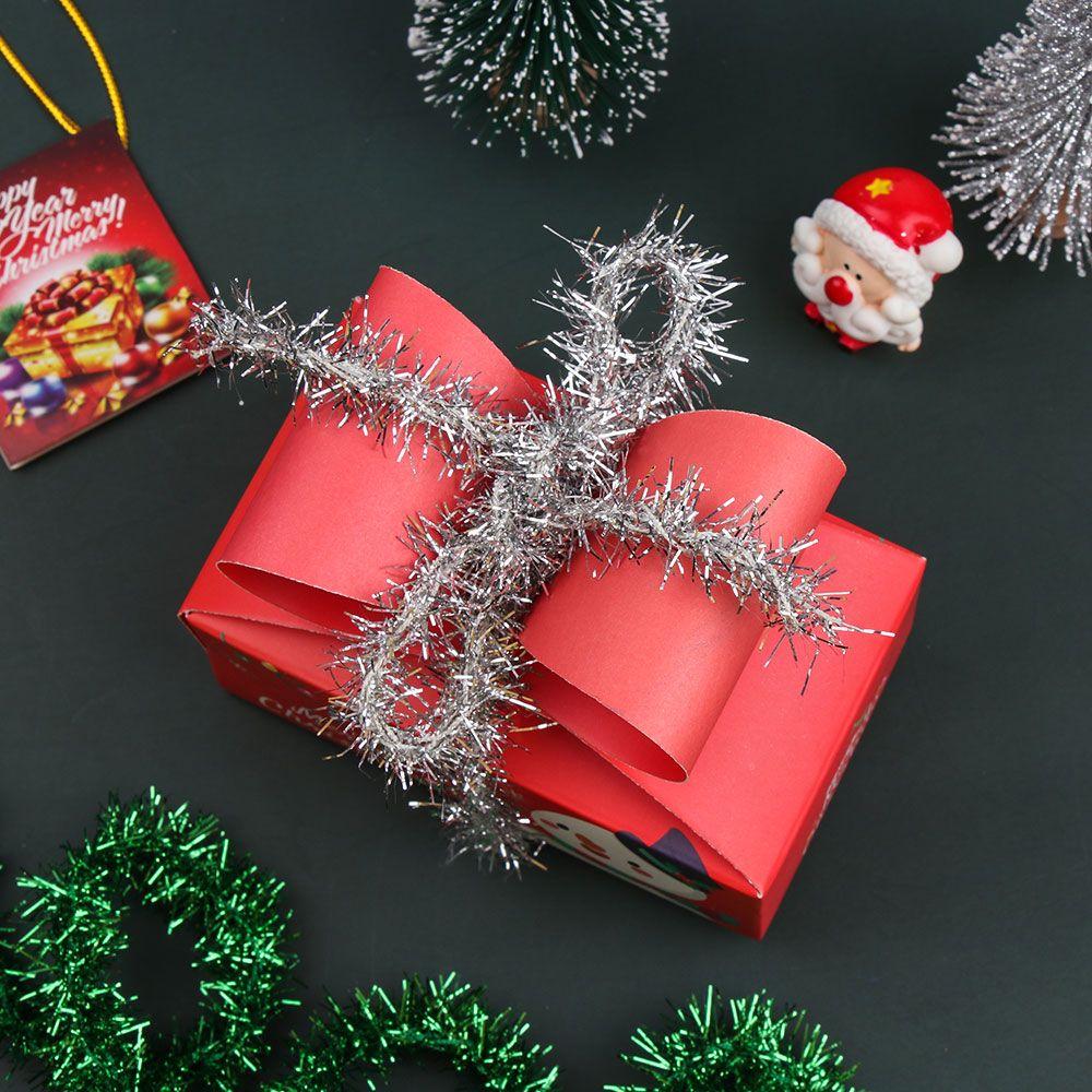 Rattan Christmas Tree Ornament Party Decor Garland Tinsel Gold Silver Wire Gift Wrapping Ribbon