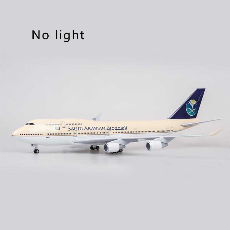 47см Саудовская Аравия 747 B747 Модель самолета Модель самолета Самолет Смола Литье под давлением 1:Масштаб 150 со светом и Wh