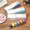 5PCS Macaron Box Transparent PET Dessert Pastry Packaging Boxes Cake Display Decoration Holds 6 Macarons Party Supplies Only Box