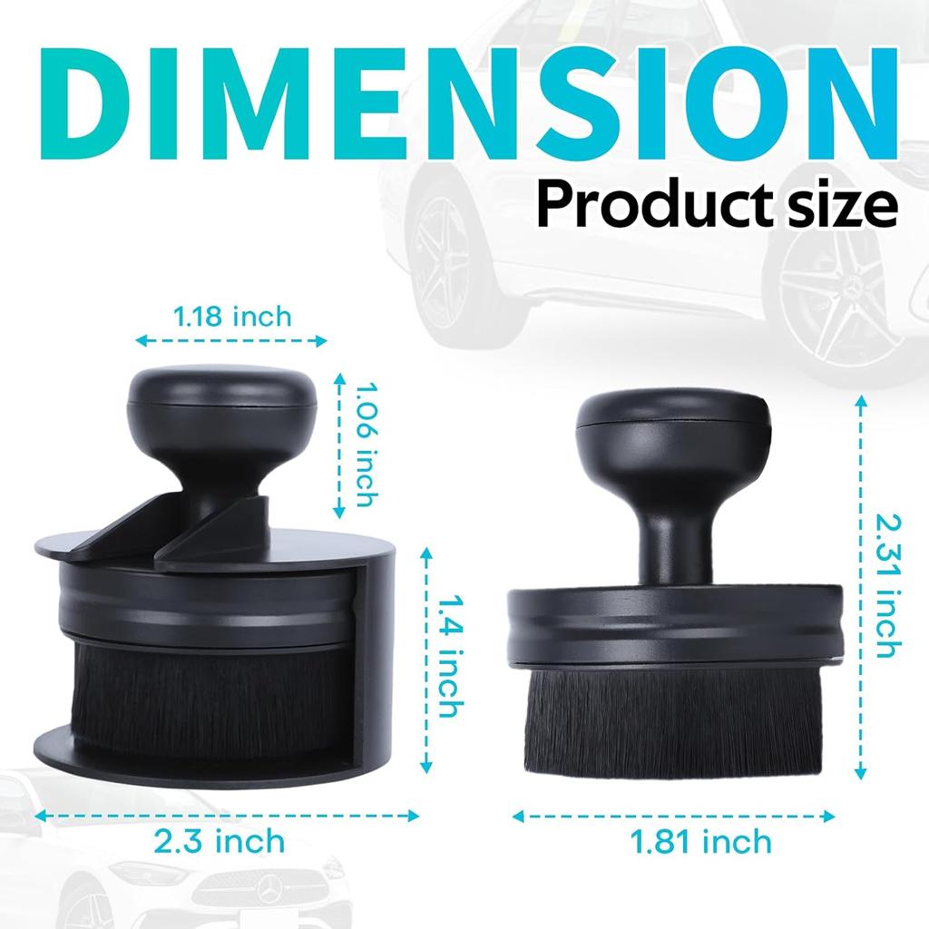 Кисть для блеска шин IPELY, Кисть для нанесения чернителя шин с базой для хранения, Кисть-аппликатор для блеска шин с щетиной высокой плотности для автодетейлинга