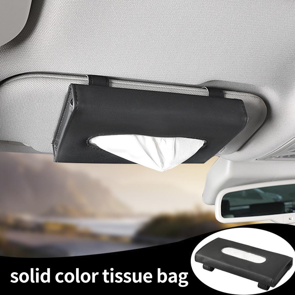 1PC Car Mounted Paper Box, Hanging Type Tissue Box, Creative Car Tissue Bag, Sun Visor Paper Box