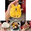 Cheddar Cheese Plush Dog Keychain With Cartoon Design For Backpack And Bag Decor