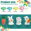 Cartoon Carrot Rabbit Figurines - Realistic Resin Bunny Micro Landscape Ornaments Handmade Mini Outdoor Decorations