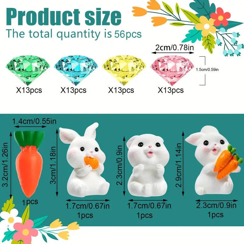 Cartoon Carrot Rabbit Figurines - Realistic Resin Bunny Micro Landscape Ornaments Handmade Mini Outdoor Decorations