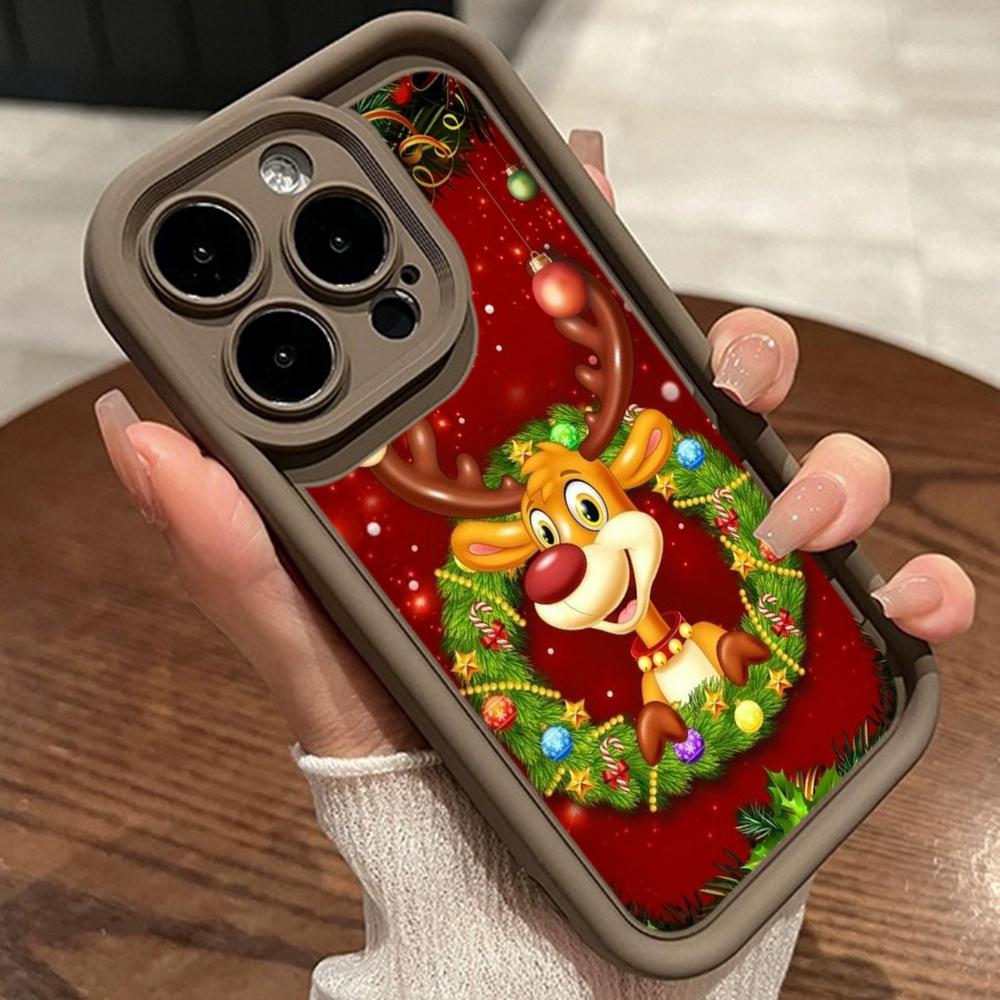 Чехлы для телефонов Ae117 Merry Christmas Happy New Year для iPhone 16 14 13 11 Pro Max 15 7 8 Plus 12 mini XR XS Max Angel Eye Ladder Protective Cover