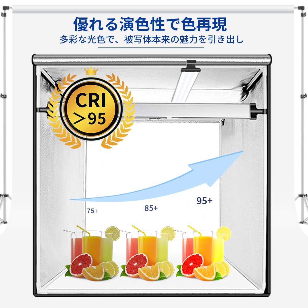 Комплект для фотографии SAMTIAN 90x90x90см Сверхбольшой фотобокс Фоновый лист Фотобудка Фотостудия 126 Светодиодных ламп для фотографии