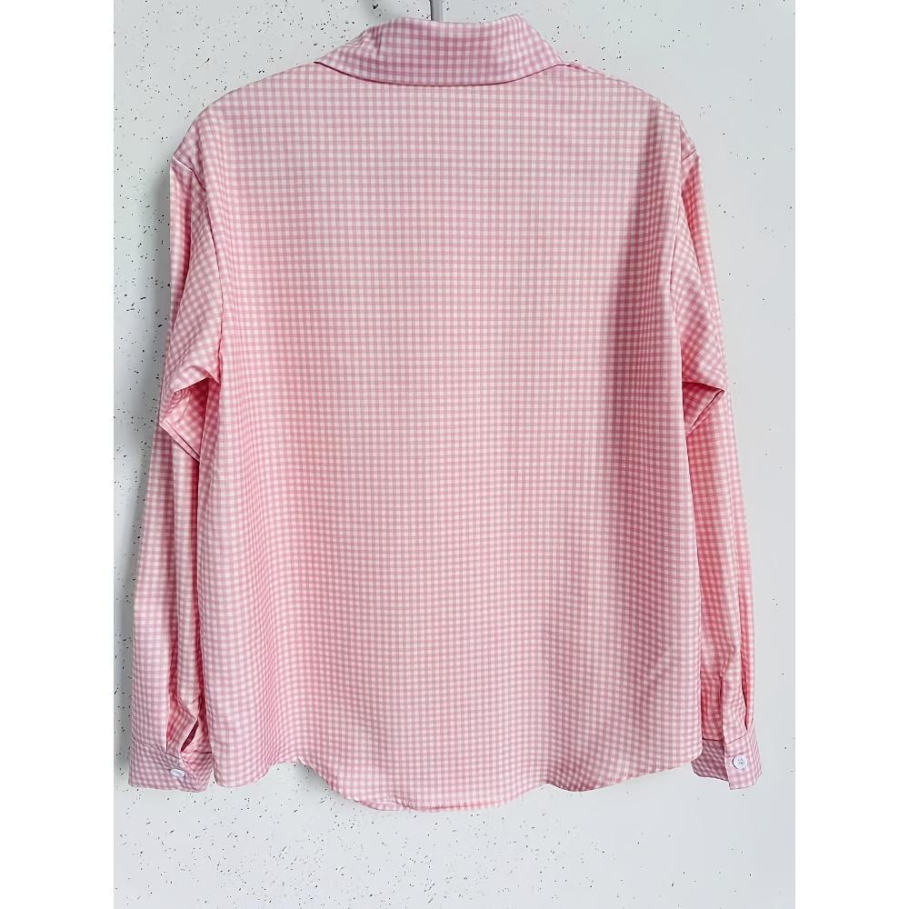 Women's Printed Shirt - Long Sleeve Button Down Shirt, Classic Neckline, Perfect for Office