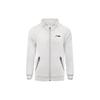 Li Ning Badminton Series Logo Print Zipper Hoodie Fleece Long Sleeve Sweatshirt Men Sweatshirt Water-Gray AWDSA03-1