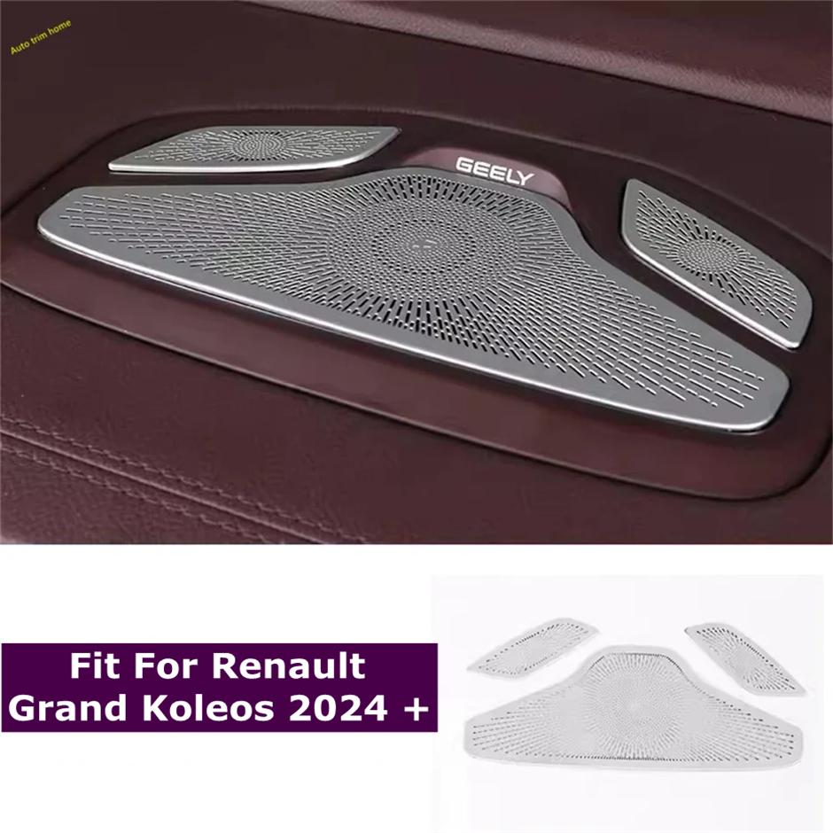 BGY1 Stainless Steel Dashboard Speaker Tweeter Loudspeaker Decor Cover Trim Car Accessories Fit For Renault Grand Koleos 2024 2025