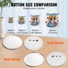 VEVOR 500 Sets 2.25 inch 58mm Pin Back Button Parts, DIY Round Button Badge Parts, Set Includes Metal Top, Plastic/Metal Button, Clear Film