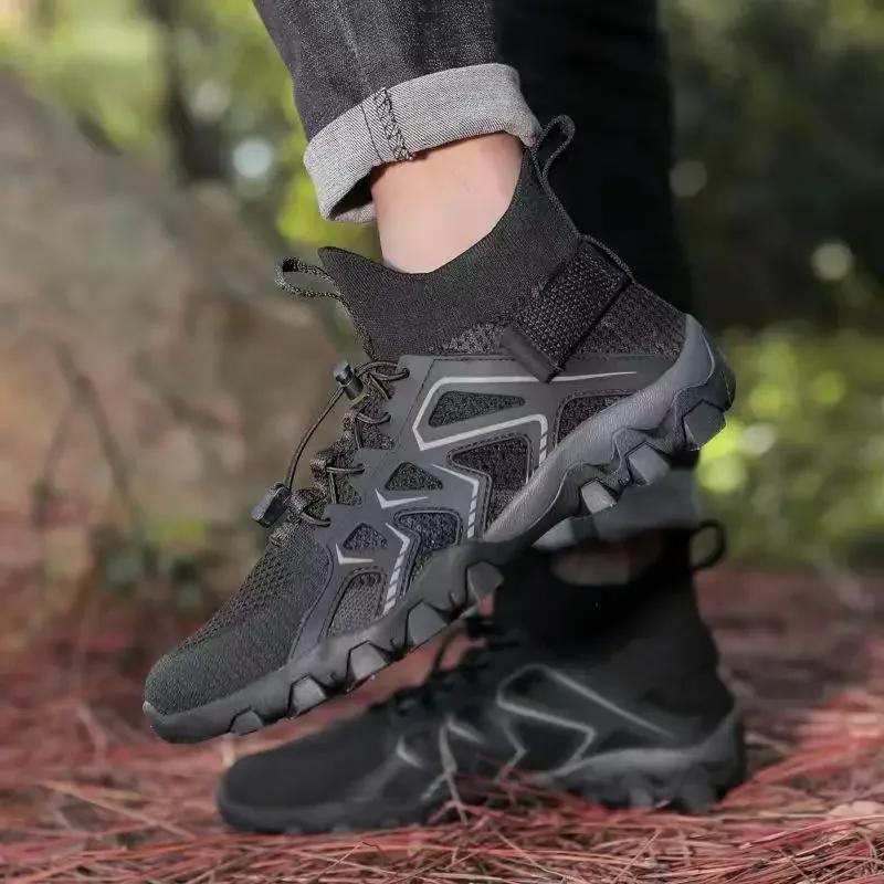 Мужские кроссовки для вейдинга Дышащие кроссовки с высоким голенищем для пешего туризма для мужчин Уличная быстросохнущая пляжная обувь Нескользящая мужская обувь для ходьбы Новая