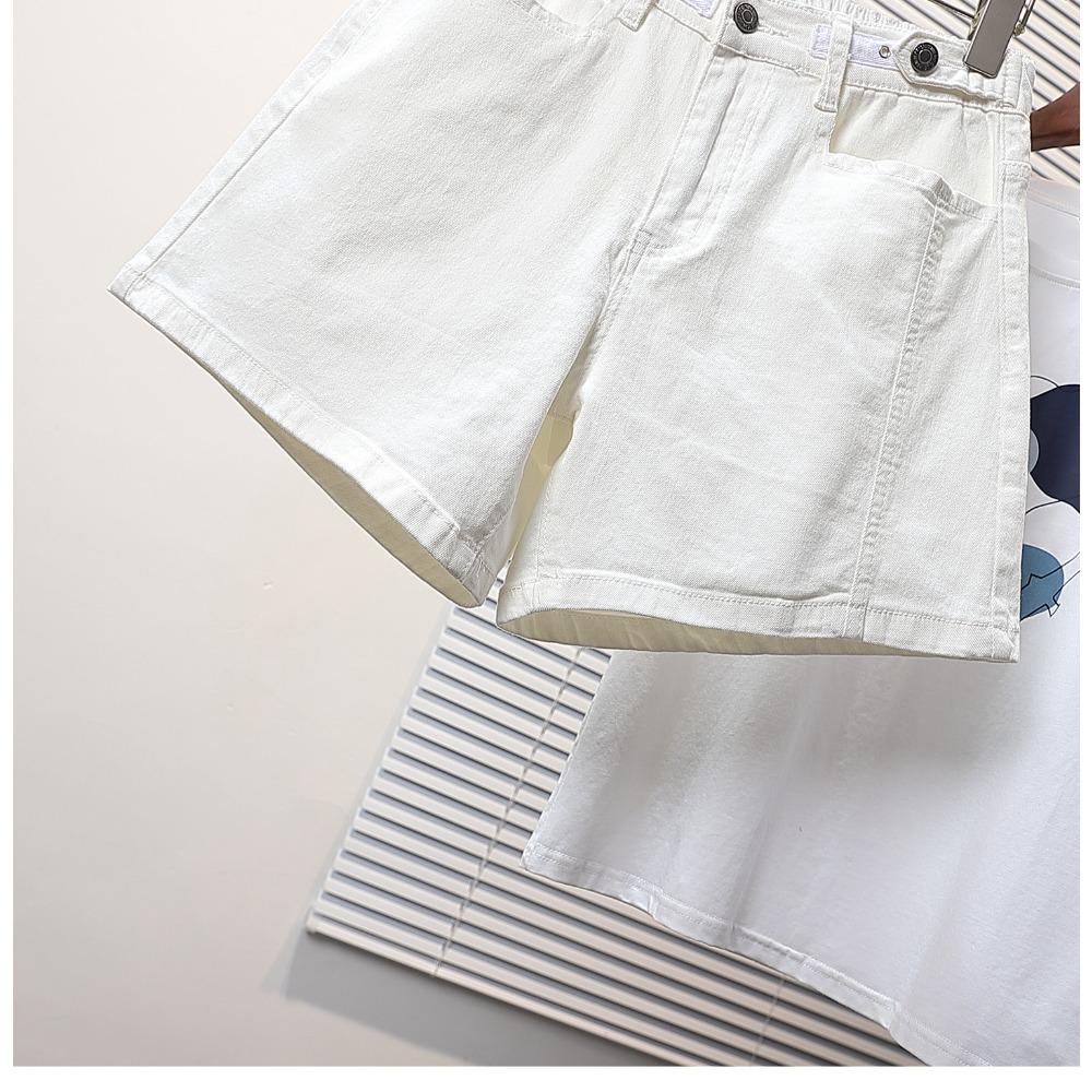 DIMANAF 2025 Plus Size Jeans Elegant Short Pants Women Oversize Loose Casual Cotton Denim Female Casual Pants