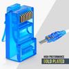 50PCS RJ45 Cat6 Pass Through Connectors, Assorted Colors EZ To Crimp Modular Plug for Solid Or Stranded UTP Network Cable