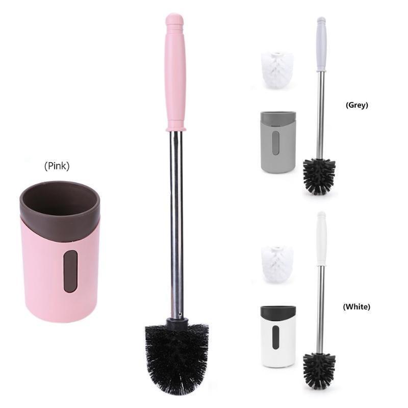Toilet Brushes Wall-Mounted Long Handle Toilet Cleaner Brush with Base Bathroom Toilet Home Shower R