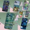 Масляная живопись Моне Чехол для iPhone 17 Pro Max 15 14 13 12 11 16 Pro Max Plus 12 13 Mini 16e 17 Air Задняя крышка