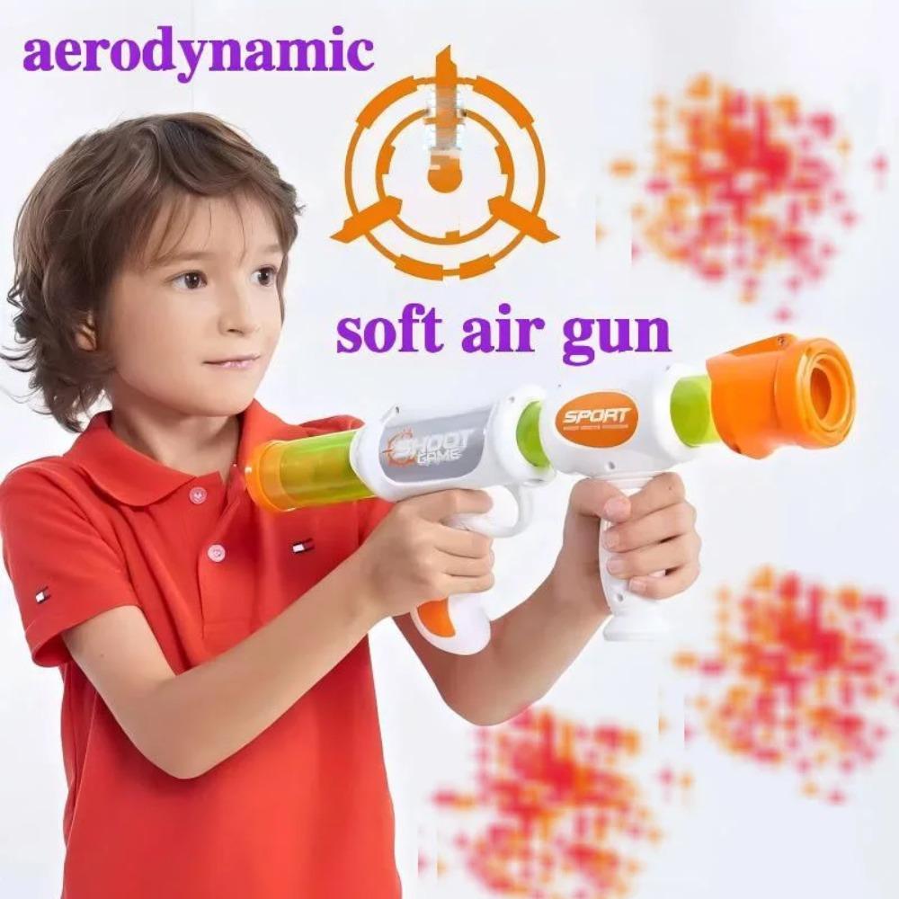 Interactive Parent-Child Airsoft Gun Toy Soft Bullet Shooting Duck Rex Ball Lion Design Elastic Gun Children Educational Game