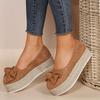 Chunky Platform Sneakers Women Autumn Fashion Bowknot Thick Bottom Loafers Shoes for Woman Non-Slip Flat Heel Espadrilles Shoe