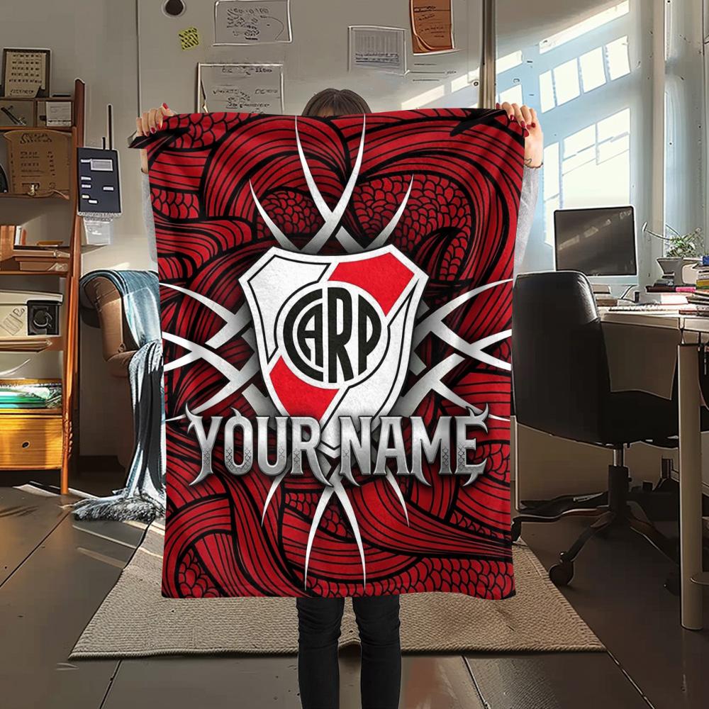 1PC Dragon Crest Custom Name Patterned Flannel Blanket Suitable For All Seasons For Home Decor Warmth And Comfort Gifts Holiday Present