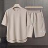 Men's Trendy Summer Two-Piece Set: Loose Short-Sleeved Shirt & Shorts, High-End Casual Sportswear