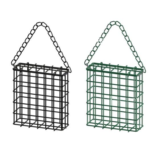 Suet Cage Bird Feeder Outdoor Garden Iron Cages Outside Hanging Suet Feeder