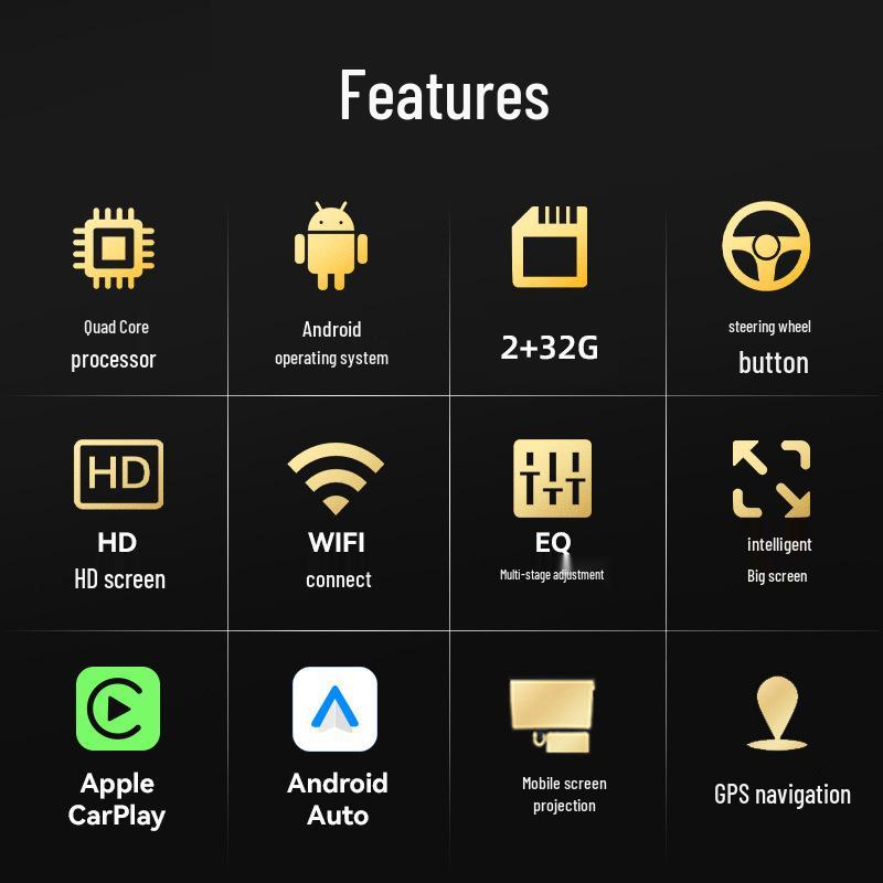 10.1-inch Android GPS Navigation Radio with Wireless CarPlay for Honda Civic 2006-2011, 2GB+32GB.