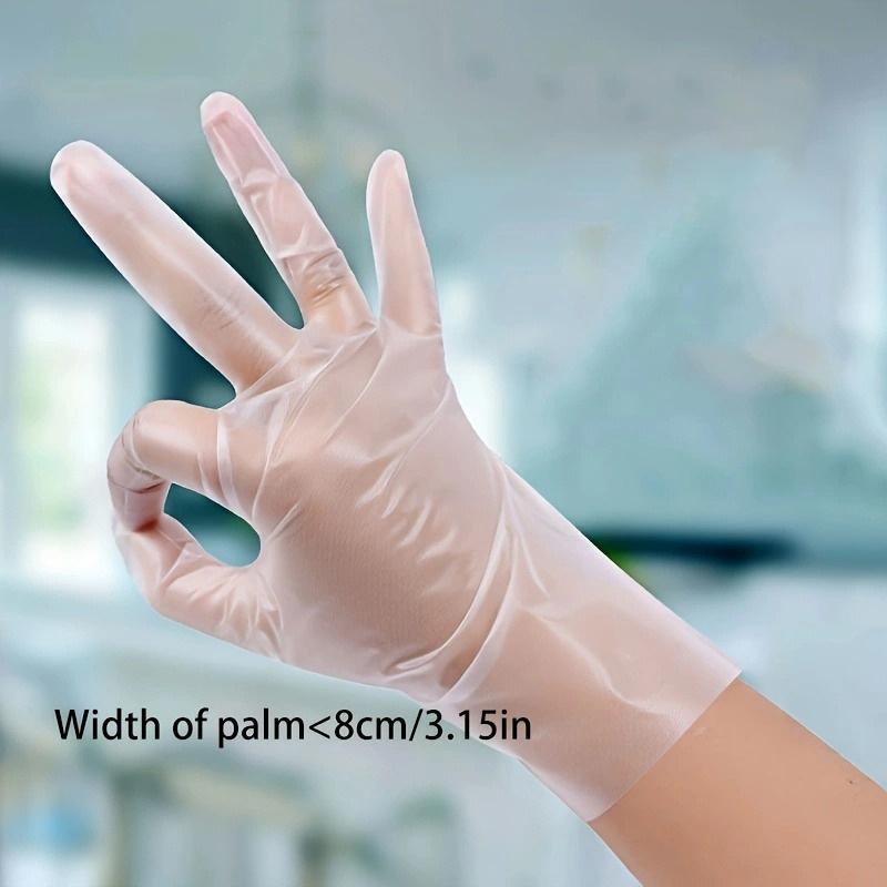 Premium TPE Disposable Gloves-Thick, Transparent & Food Grade for Kitchen, Clean, Baking & Beauty Salons-Waterproof, Latex-Free