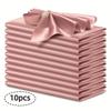 10pcs Square Silky Satin Napkin Smooth Table Napkins Dinner Napkins  For Wedding Banquet Restaurant