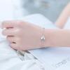 Sterling Silver S925 Silver Bracelet Star Bracelet Women's Korean Style Simple Bracelet Adjustable Ins Style Paper Plane Bracelet