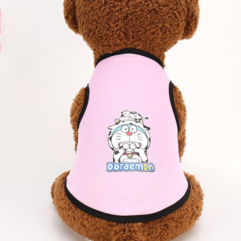 Солнцезащитный жилет для домашних животных, удобная дышащая, хорошая эластичная одежда с принтом для собак и кошек, мультяшная одежда