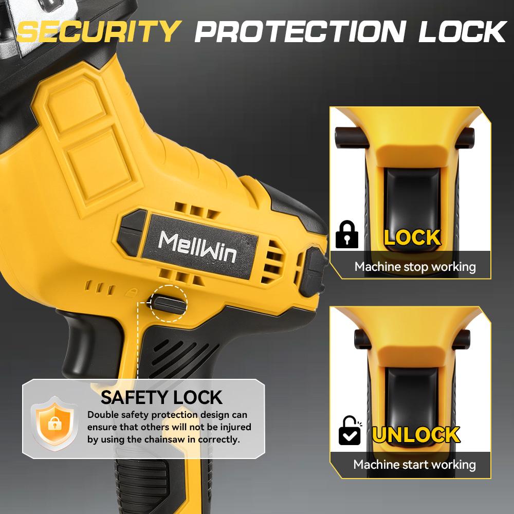 MELLWIN Аккумуляторная электрическая сабельная пила Ручная пила для резки дерева, металла, труб Электропила Инструмент для аккумулятора Makita 18V Штифт