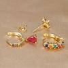 3PCS Vintage Water Drop Earrings Sets for Women Ladies Stainless Steel Zircon Huggies Cartilage Piercing Earring Fashion Jewelry