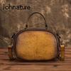 Johnature Женская маленькая сумка из натуральной кожи в стиле ретро, ​​простая сумка из воловьей кожи, сумки на плечо и через плечо для отдыха