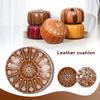 Пуф из искусственной кожи в скандинавском стиле из марокканской кожи с вышивкой в виде мандалы, чехол для пуфа, подставка для ног, круглый, без набивки, чехол для подушки