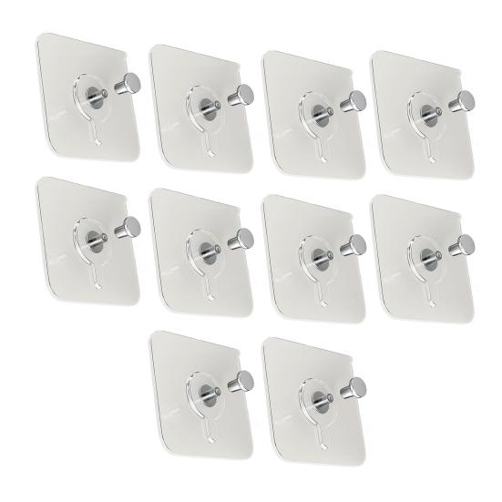 10 шт. самоклеящихся крючков без сверления, прочные, выдерживающие нагрузку, водонепроницаемые, легко устанавливаемые настенные крючки для картин с винтовыми крючками