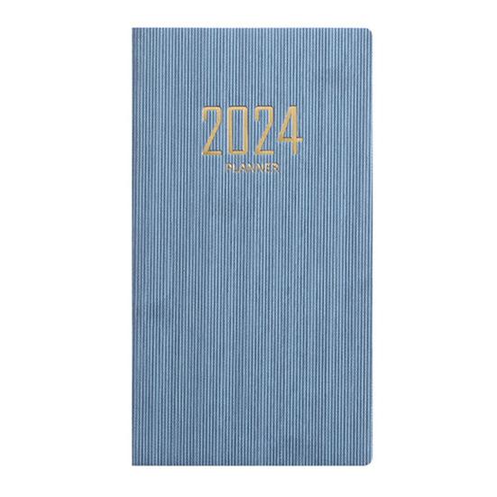 Блокнот-планировщик A6, искусственная кожаная обложка, плотная бумага, гладкая тетрадь для письма, повестка дня на 2024 год, для домашнего офиса, школы