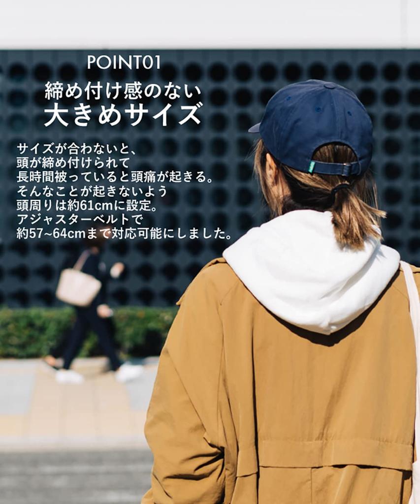 Кепка-бейсболка Fukabori Logo Twill Hat Deep Large Size Unisex UV Protection Baseball Cap Cotton Navy [Nakota] Mens Womens 58-64cm