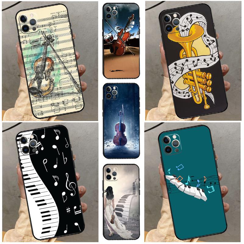 Чехол для скрипки и пианино для Xiaomi 15 14 Ultra 13T 14T 15T Pro 17 Pro Max POCO F8 F7 F5 F6 X5 X6 X7 Pro Чехол
