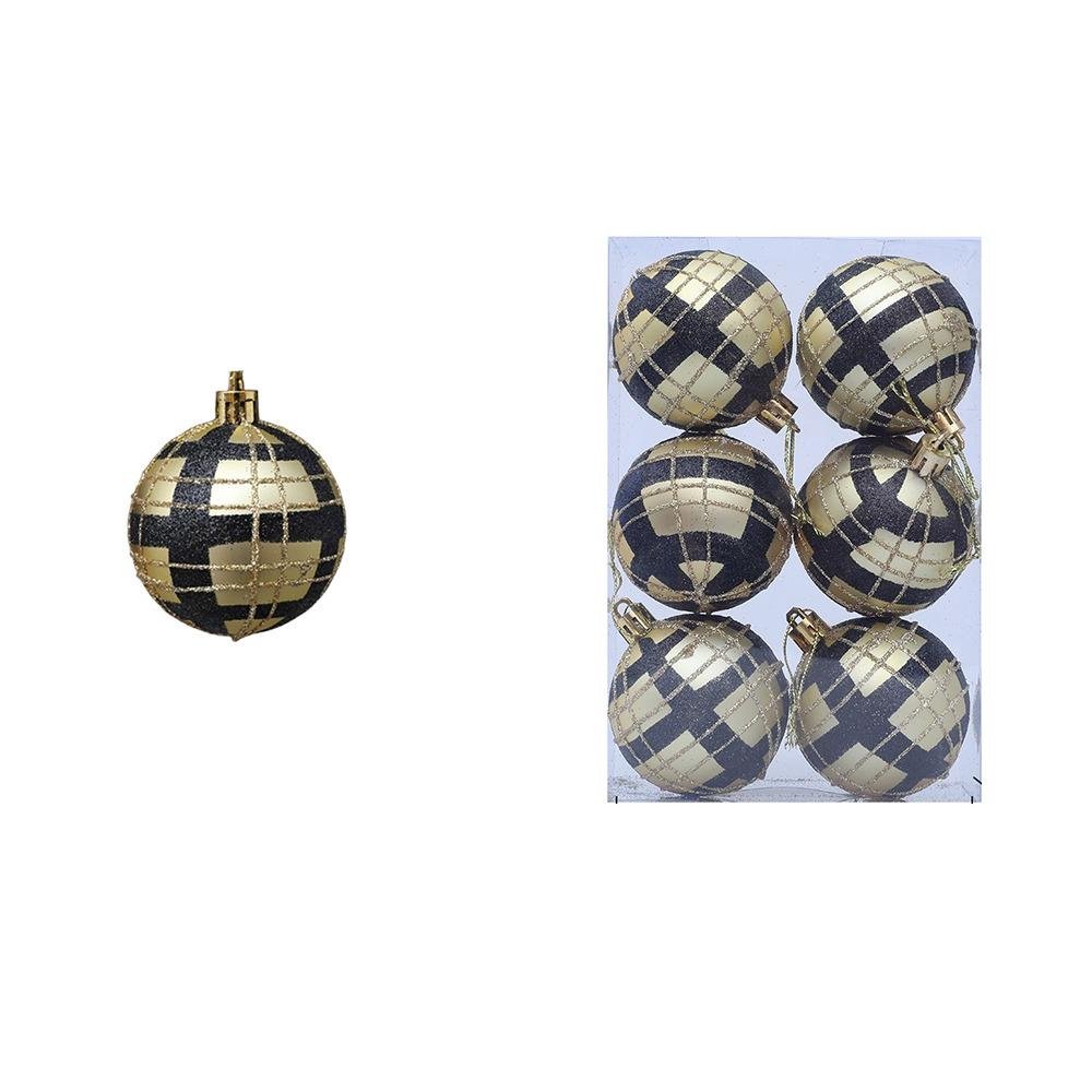 6pcs Shatterproof Christmas Tree Hanging Balls Painted Christmas Gift Balls  Xmas Tree Ornaments