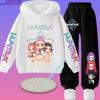 2026 Girls' Casual Top and Boy's Hooded Jacket Set. Boys' Sports Shirt with Cartoon Print. Autumn/Winter Long-sleeved Pants.