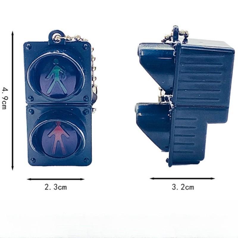 Электронный светофор металлический брелок милый мини пешеходный фонарь светодиодный светящийся брелок рюкзак подвеска