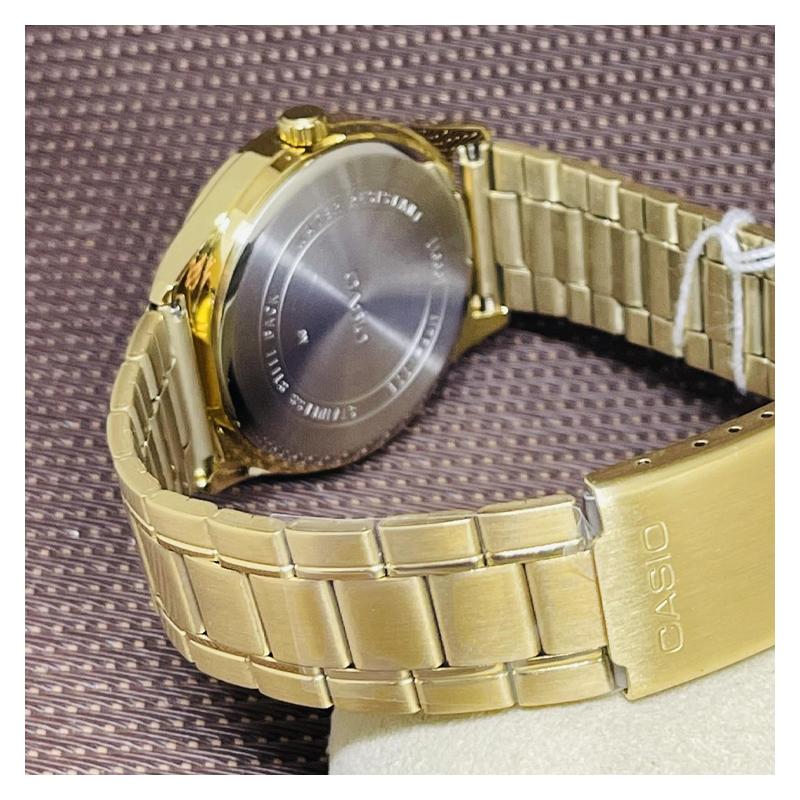 Casio Серия STANDARD Бизнес-тренд Ретро Повседневные Кварцевый механизм Ремешок из нержавеющей стали Японские и корейские часы Мужские;s Часы Золотые MTP-V006G-9B